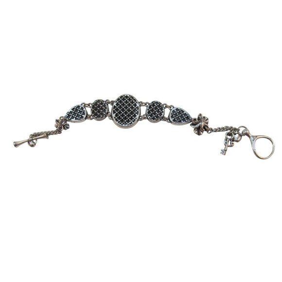 Faux Turquoise Link Bracelet Signed Fossil Size 7.5 - Picture 7 of 8